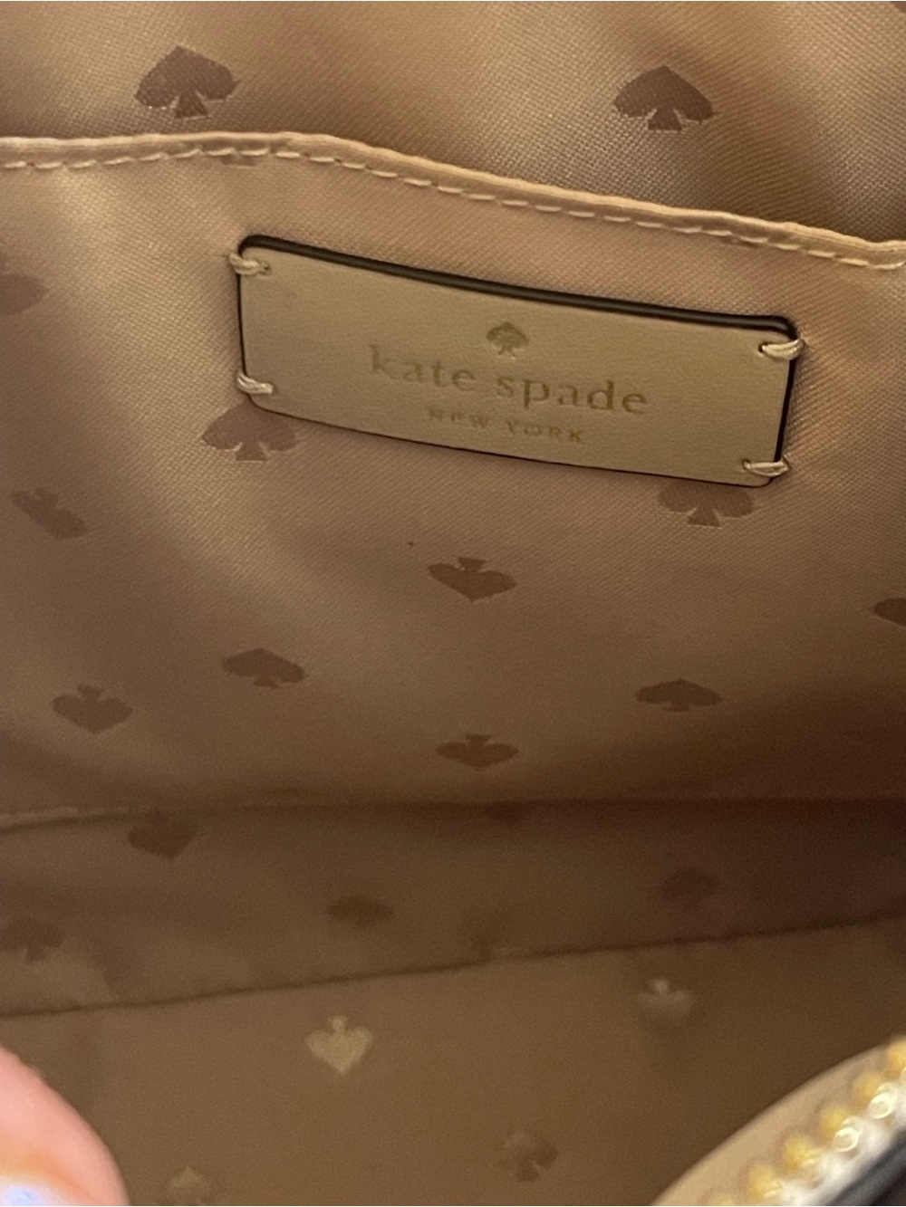 Kate Spade Harlow pebble, leather warm beige Crossbody retail $279 - Picture 8 of 10